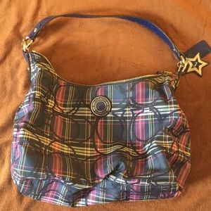Plaid coach purse, near perfect condition